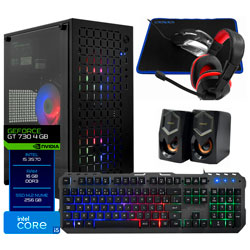 PC Montado Gamer Intel Core i5 3570 de 3.4GHz 16GB de RAM / 256GB SSD / GeForce GT730 4GB + Kit Gamer - Preto