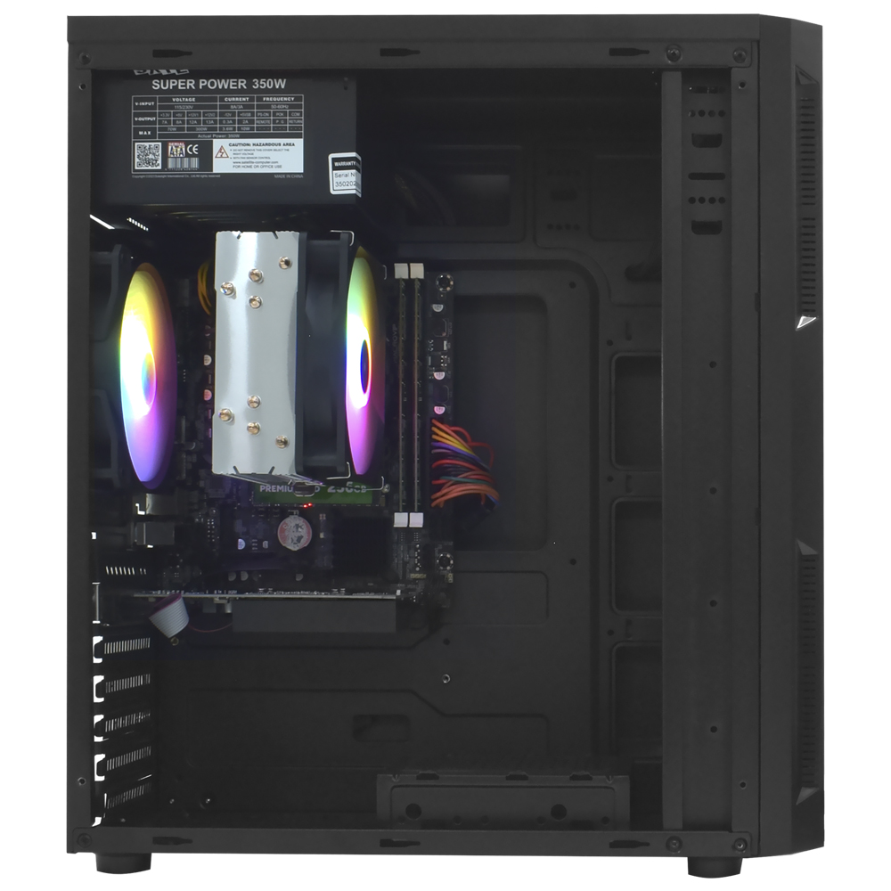 PC Montado Gamer Intel Core i5 3570 de 3.4GHz 16GB de RAM / 256GB SSD / GeForce GT730 4GB + Kit Gamer - Preto