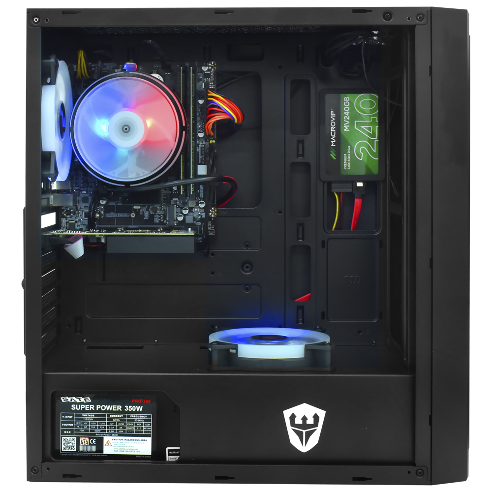 PC Montado Gamer Intel Core i5 6500T de 2.5GHz 16GB de RAM / 240GB SSD / GeForce GT730 4GB + Kit Gamer - Preto