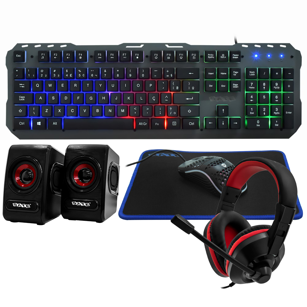 PC Montado Gamer Intel Core i7 2600 de 3.4GHz 8GB de RAM / 256GB SSD / GeForce GT730 4GB + Kit Gamer - Preto 