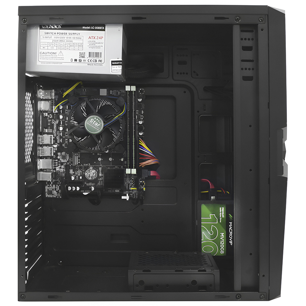 PC Montado Intel Core i3 2120 de 3.3GHz 16GB de RAM / 128GB SSD + Monitor / Mouse / Teclado / Mouse Pad - Preto