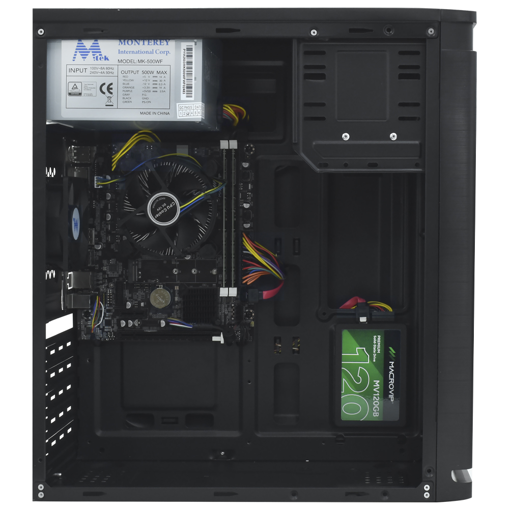 PC Montado Intel Core i3 3220 de 3.3GHz 16GB de RAM / 120GB SSD + Monitor / Mouse / Teclado / Mouse Pad - Preto