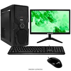 PC Montado Intel Core i3 4160 de 3.6GHz 8GB de RAM / 128GB SSD + Monitor / Mouse / Teclado - Preto