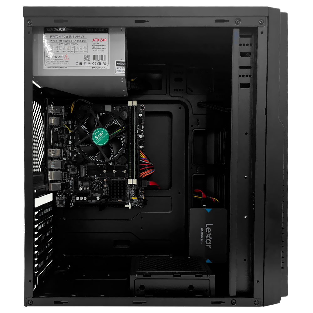 PC Montado Intel Core i5 2400 de 3.1GHz 16GB de RAM / 480GB SSD + Mouse / Teclado / Mouse Pad - Preto