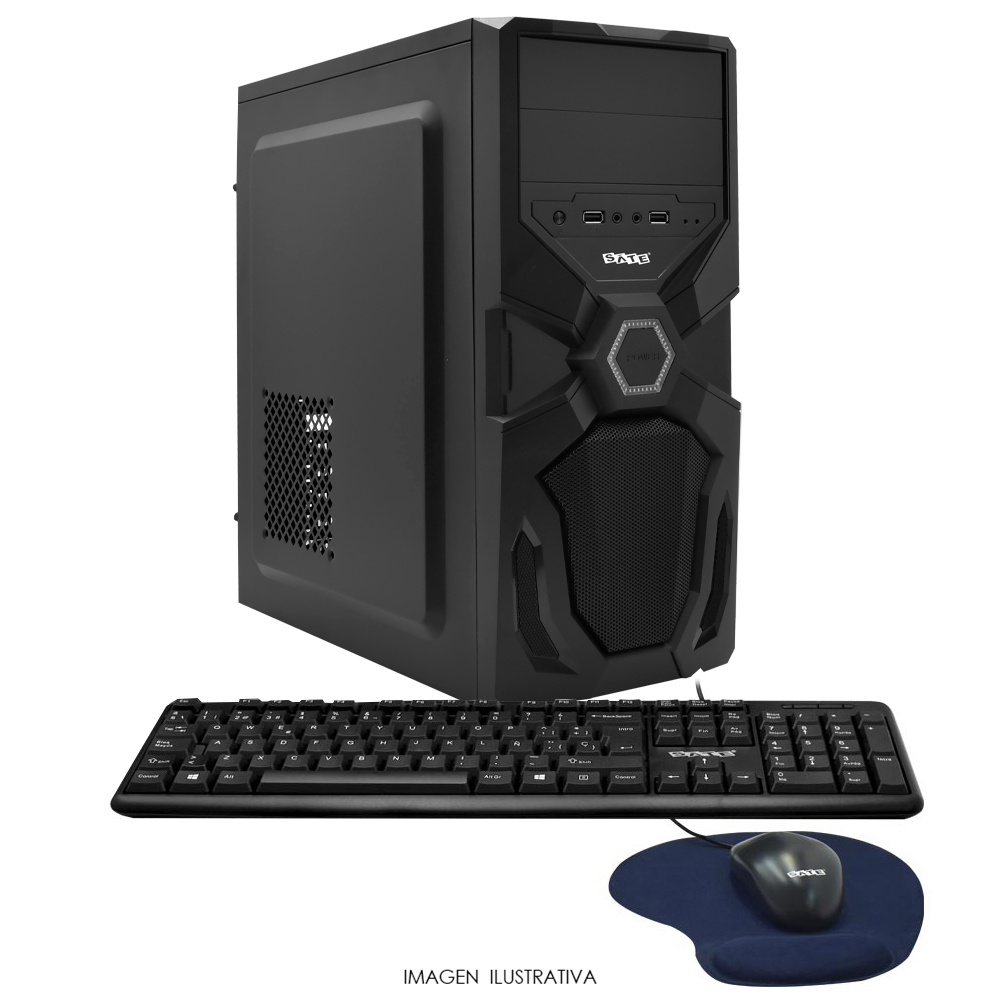 PC Montado Intel Core i5 2400 de 3.1GHz 16GB de RAM / 480GB SSD + Mouse / Teclado / Mouse Pad - Preto