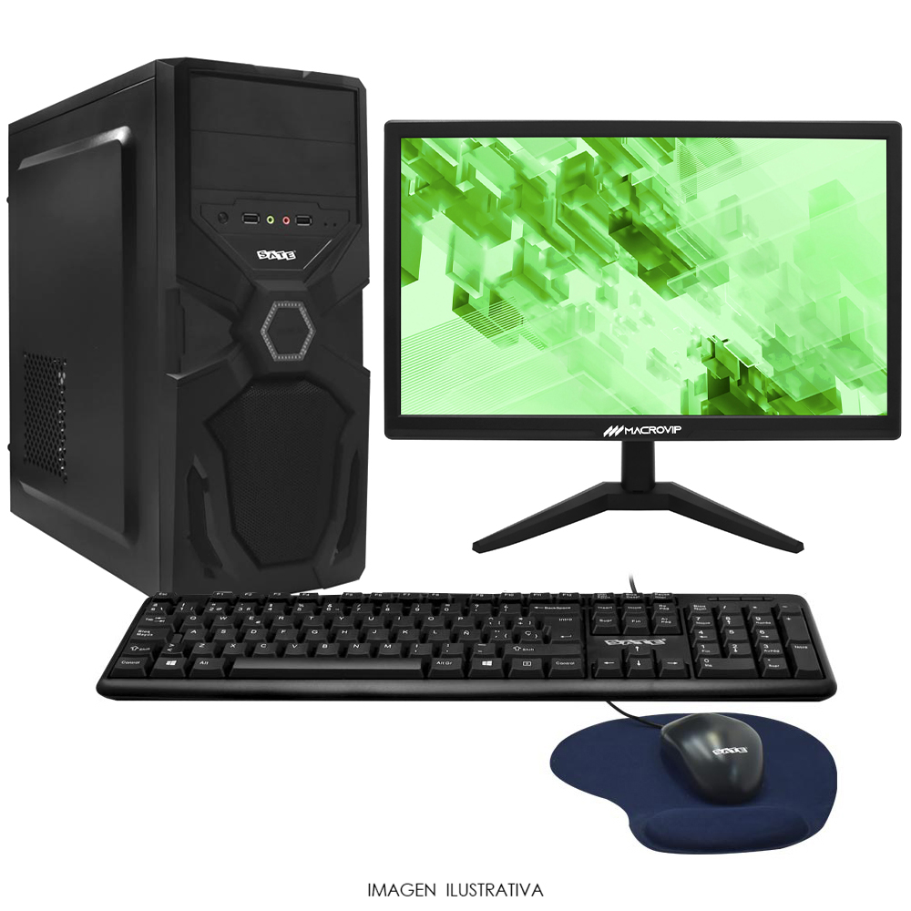 PC Montado Intel Core i5 2400 de 3.3GHz 8GB de RAM / 120GB SSD + Monitor / Mouse / Mousepad / Teclado - Preto