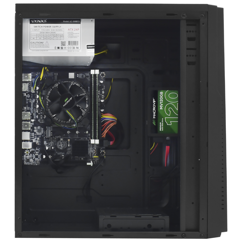 PC Montado Intel Core i7 2600 de 3.4GHz 16GB de RAM / 120GB SSD + Mouse / Teclado / Mouse pad - Preto