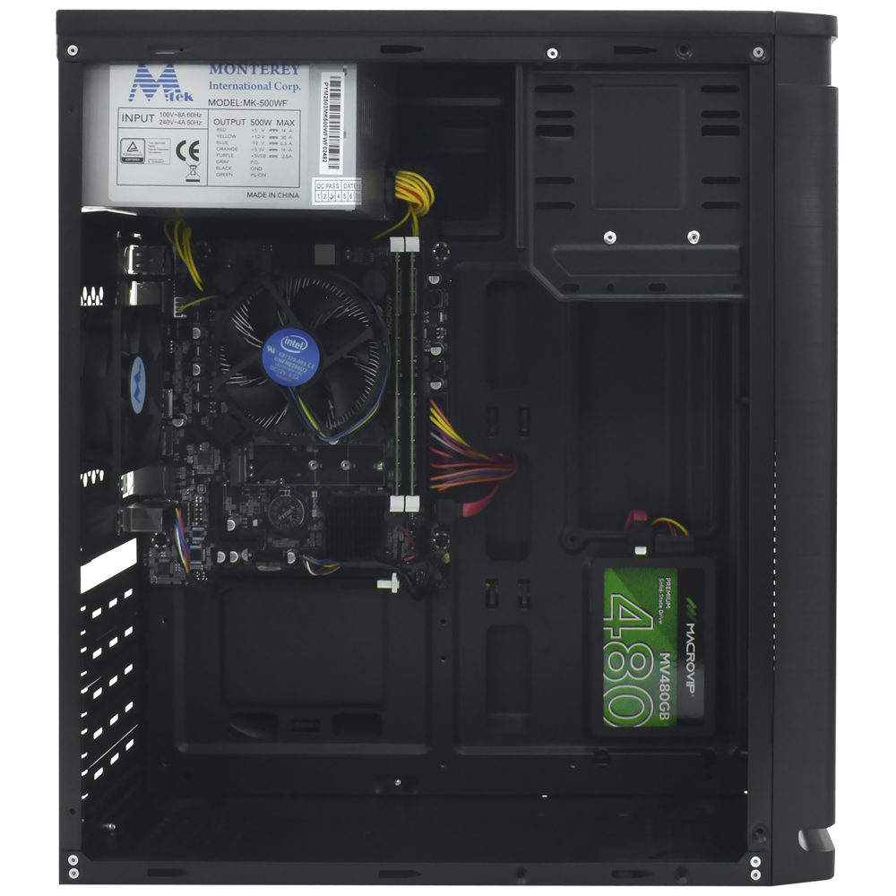 PC Montado Intel Core i7 de 3.4GHz 16GB de RAM / 480GB SSD + Mouse / Teclado / Mouse Pad - Preto