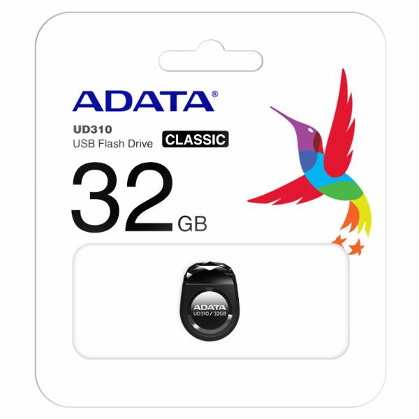 Pendrive ADATA Mini UD310 32GB USB 2.0 - Preto (AUD310-32G-RBK)