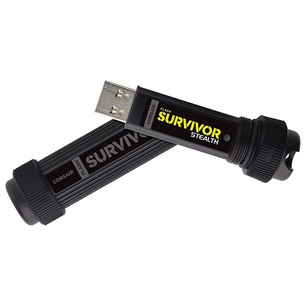Pendrive Corsair Flash Survivor Stealth 32GB USB 3.0 - Preto (CMFSS3B-32GB)