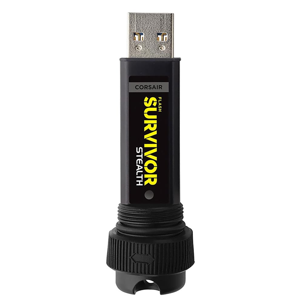 Pendrive Corsair Flash Survivor Stealth 64GB USB 3.0 - Preto (CMFSS3B-64GB)