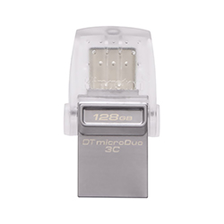 Pendrive Kingston 128GB USB 3.2 / Type-C - Prata (DTDU03C/128GB)