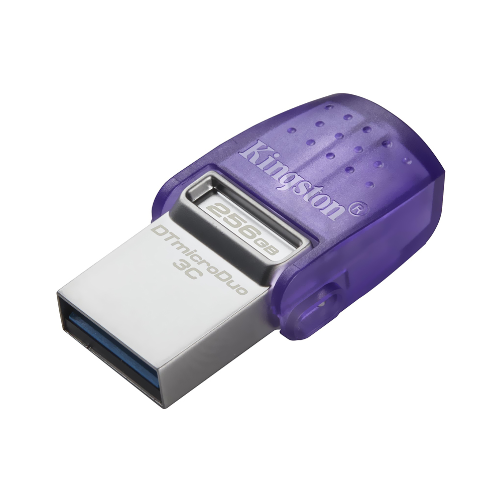 Pendrive Kingston 256GB USB 3.2 / Type-C - Prata / Roxo (DTDUO3CG3/256GB)