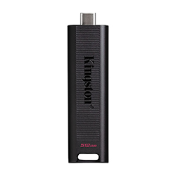 Pendrive Kingston 512GB Type-C 3.2 - Preto (DTMAX/512GB)