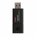 Pendrive Kingston 64GB USB 3.1 / 3.0 / 2.0 - Preto (DT100G3/64GB)