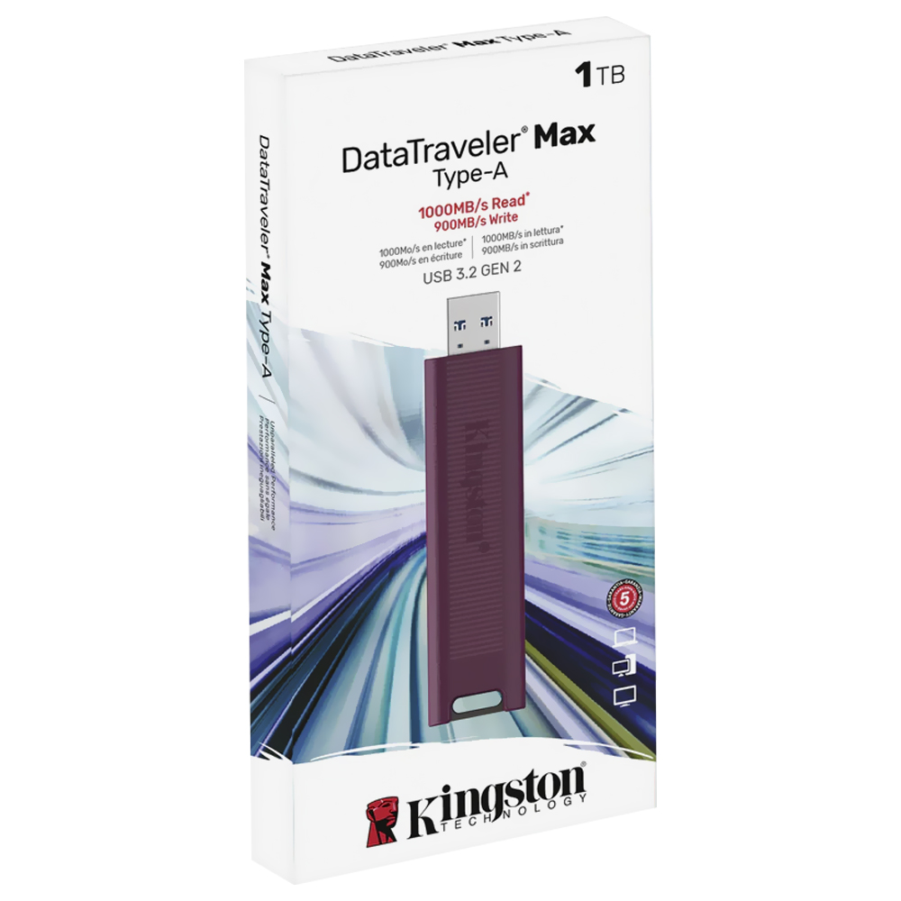 Pendrive Kingston DataTraveler Max 1TB USB 3.2 - Preto (DTMAXA/1TB)