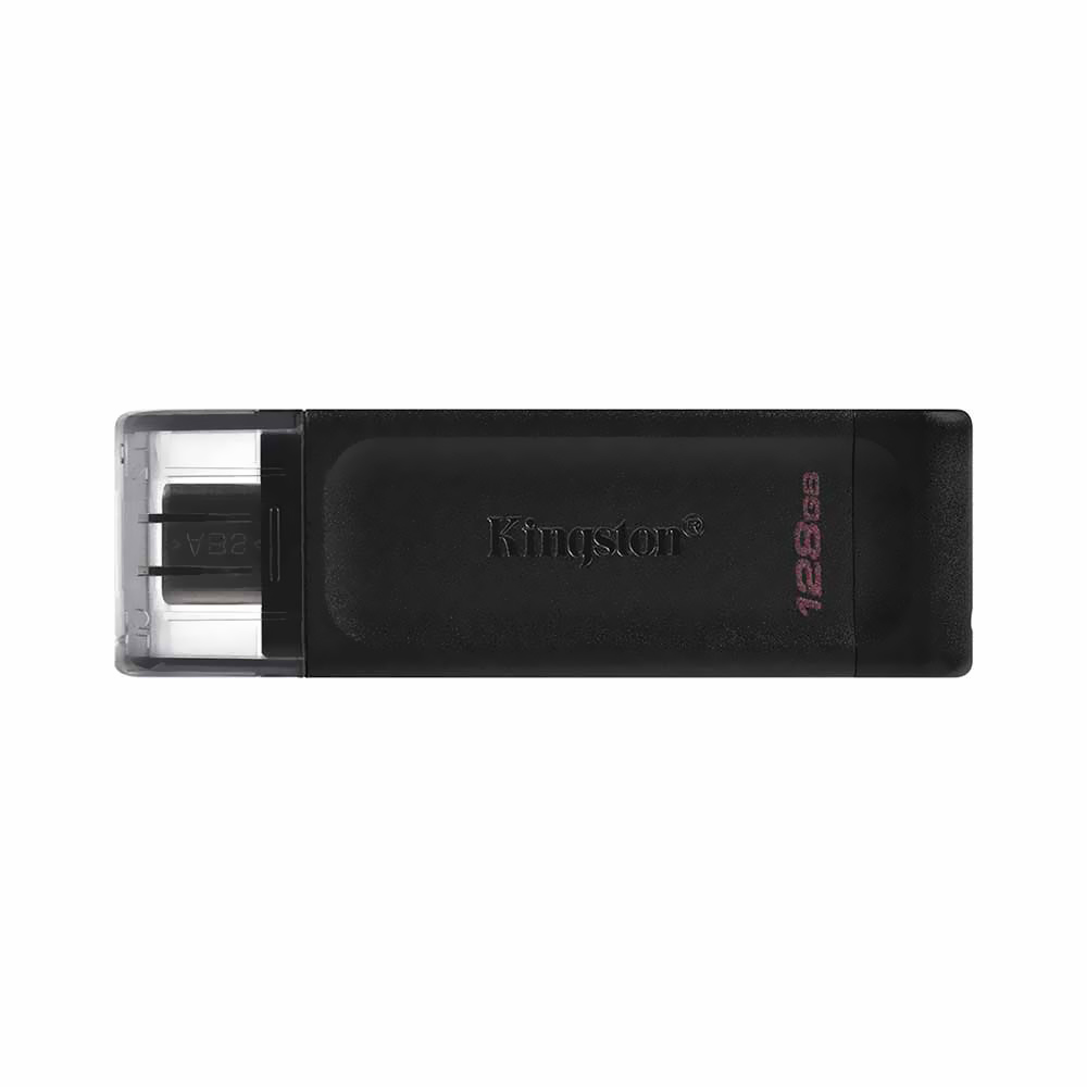 Pendrive Kingston DT70 128GB USB Type-C 3.2 - Preto