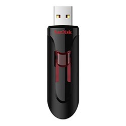 Pendrive SanDisk Cruzer Glide 256GB USB 3.0 - Preto (SDCZ600-256G-G35)