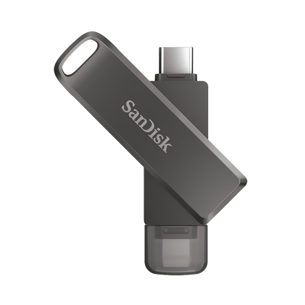 Pendrive SanDisk Flash Drive 64GB Lightning / USB Type-C 3.1 - Preto