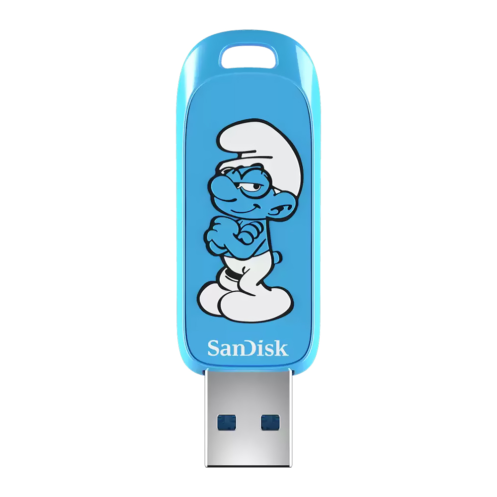 Pendrive SanDisk Smurfs 64GB USB 3.2 - Azul (SDCZIS-064G-G46)
