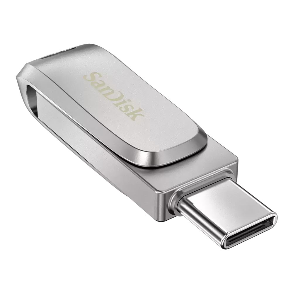 Pendrive SanDisk Ultra Dual Drive Luxe 128GB USB 3.1 / Type-C - Prata (SDDDC4-128G-G46)