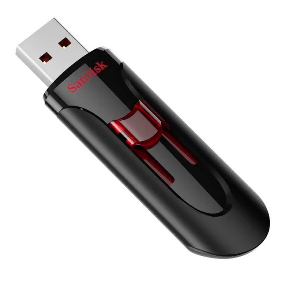 Pendrive SanDisk Z600 Cruzer Glide 128GB USB 3.0 - Preto