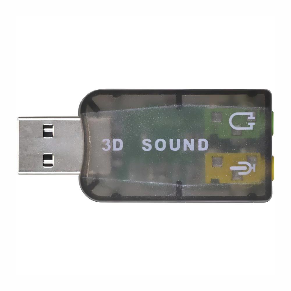 Placa de Som USB Áudio 5.1 Channel - Suporta 3D