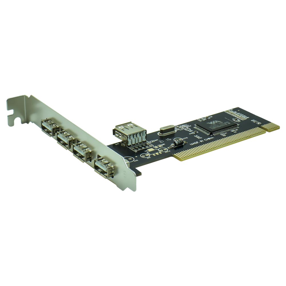 Placa PCI 4 + 1 Saída USB 2.0