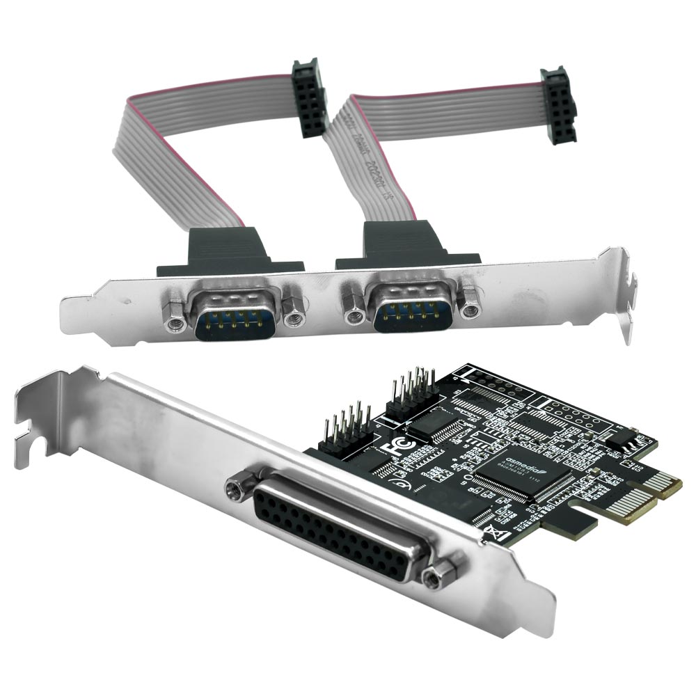 Placa PCI Express 2 Serial / 1 Paralelo Low Profile