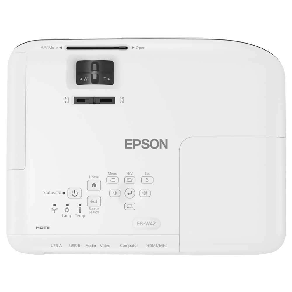 PROJETOR EPSON W52+ POWERLITE 4000 LUMENS WXGA/HDMI/VGA/USB BRANCO