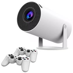 Projetor Super Gamer G300 Pro - Branco + 2 Controles (Com 20000 jogos)