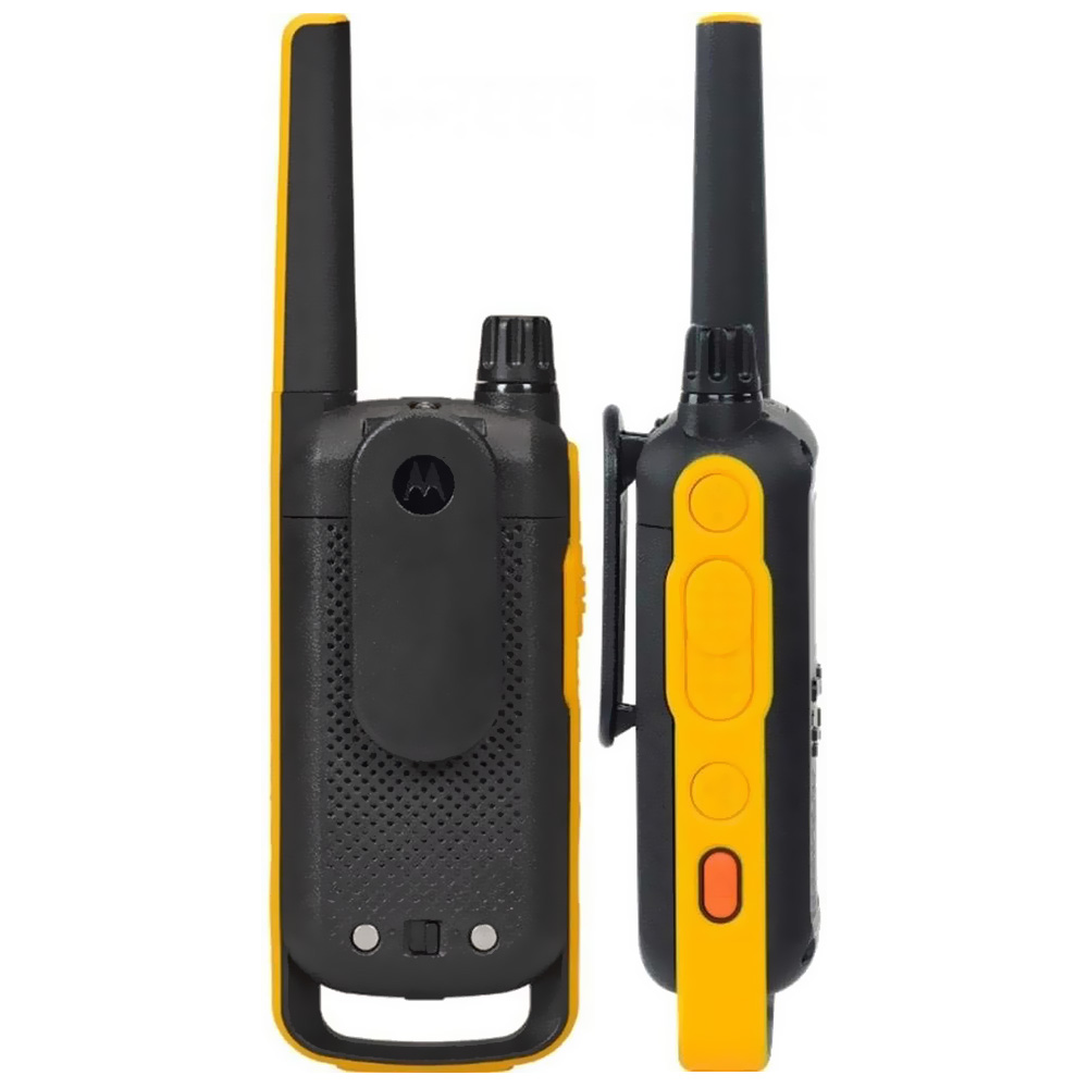 Walkie Talkie Motorola T470 FRS / GMRS / 35 Milhas / Bivolt - Preto / Amarelo