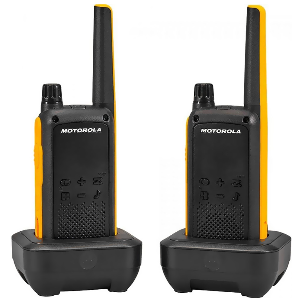 Walkie Talkie Motorola T470 FRS / GMRS / 35 Milhas / Bivolt - Preto / Amarelo