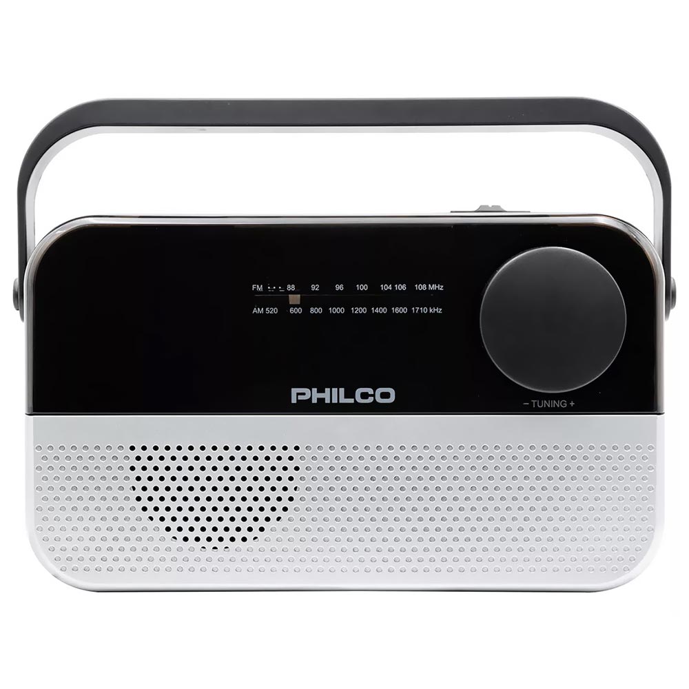 Rádio Portátil Philco PRR1010BT-SL Bluetooth / AM / FM / Aux - Preto / Prata