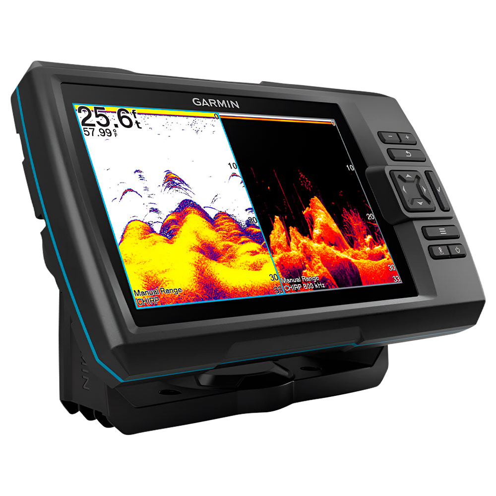 Rastreador GPS Garmin Striker Vivid 7cv 7" - Preto + Transducer Sonar (010-02552-01)