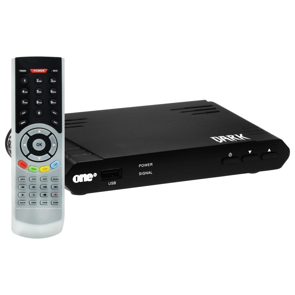 Receptor Digital FTA One TV Dark ACM / CS / SKS - Preto