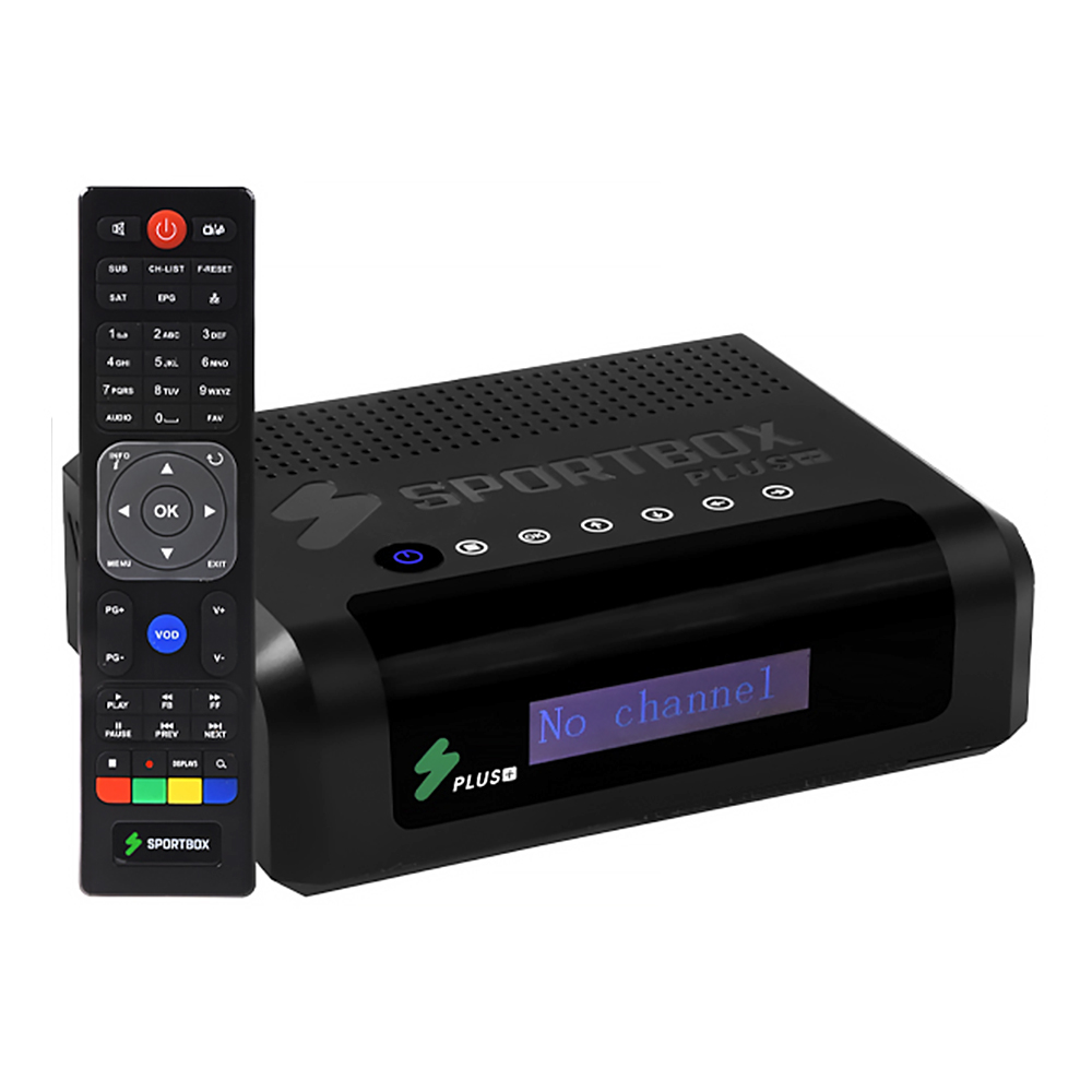 RECEPTOR DIGITAL FTA SPORTBOX PLUS+ FHD WIFI/IKS/SKS/HDMI/USB/LAN PRETO