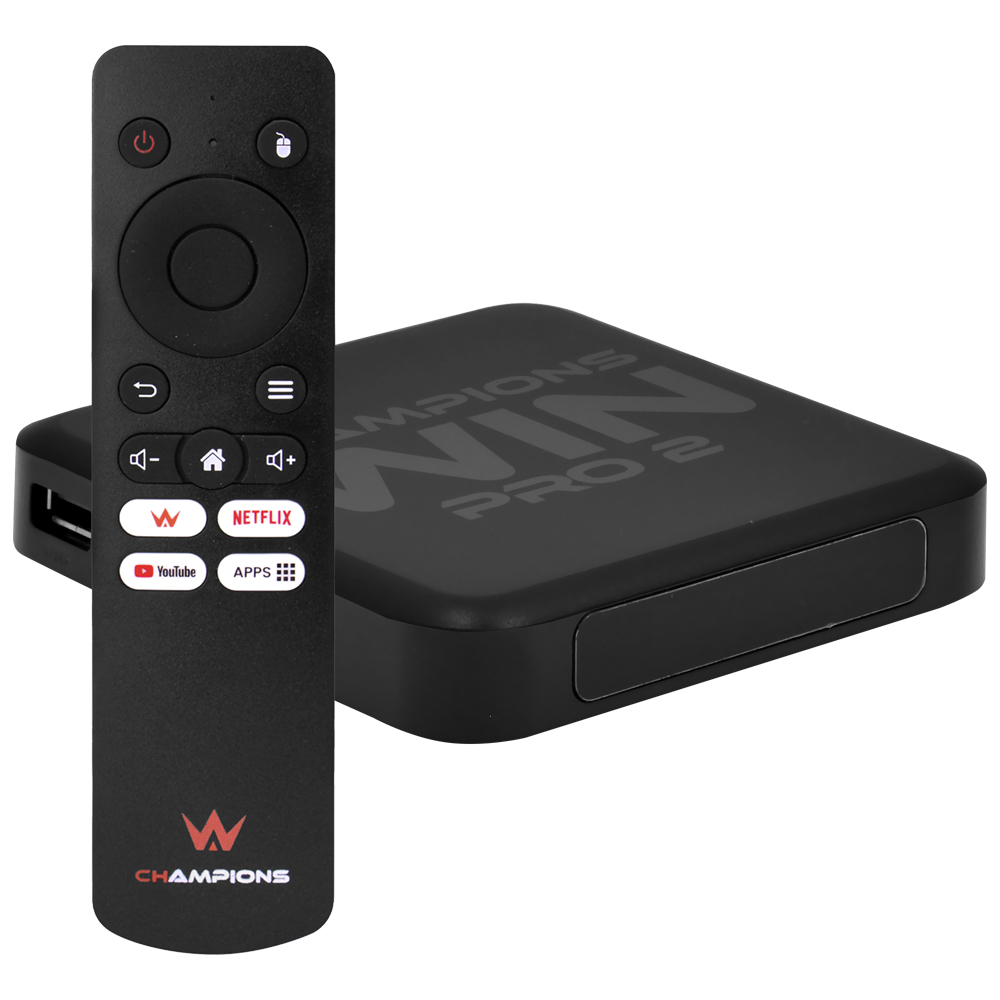 Receptor Iptv Champions Win Pro 2 2GB de RAM / 16GB / UHD / 4K - Preto