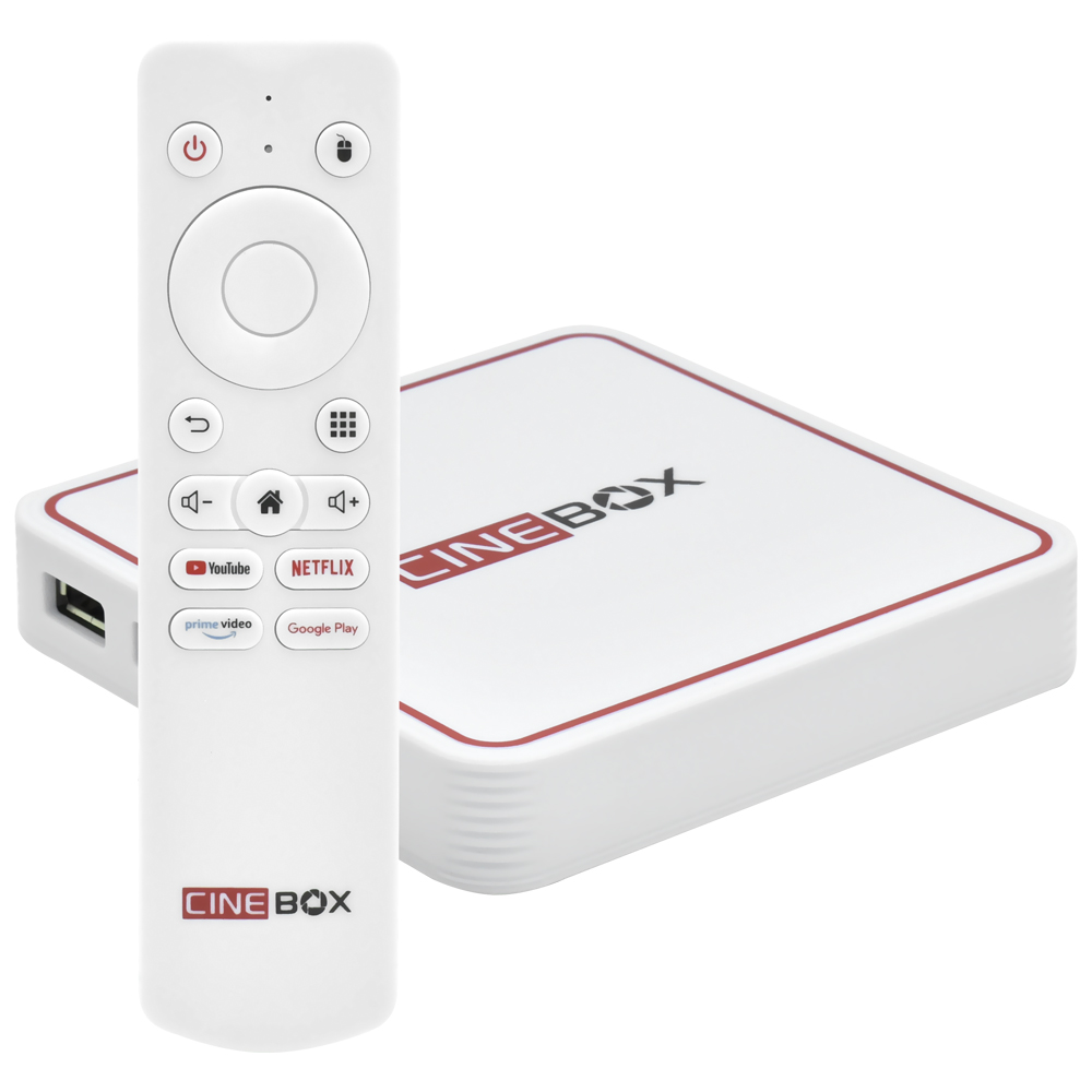 Receptor Iptv Cinebox C+ 2GB de RAM / 16GB / FHD - Branco