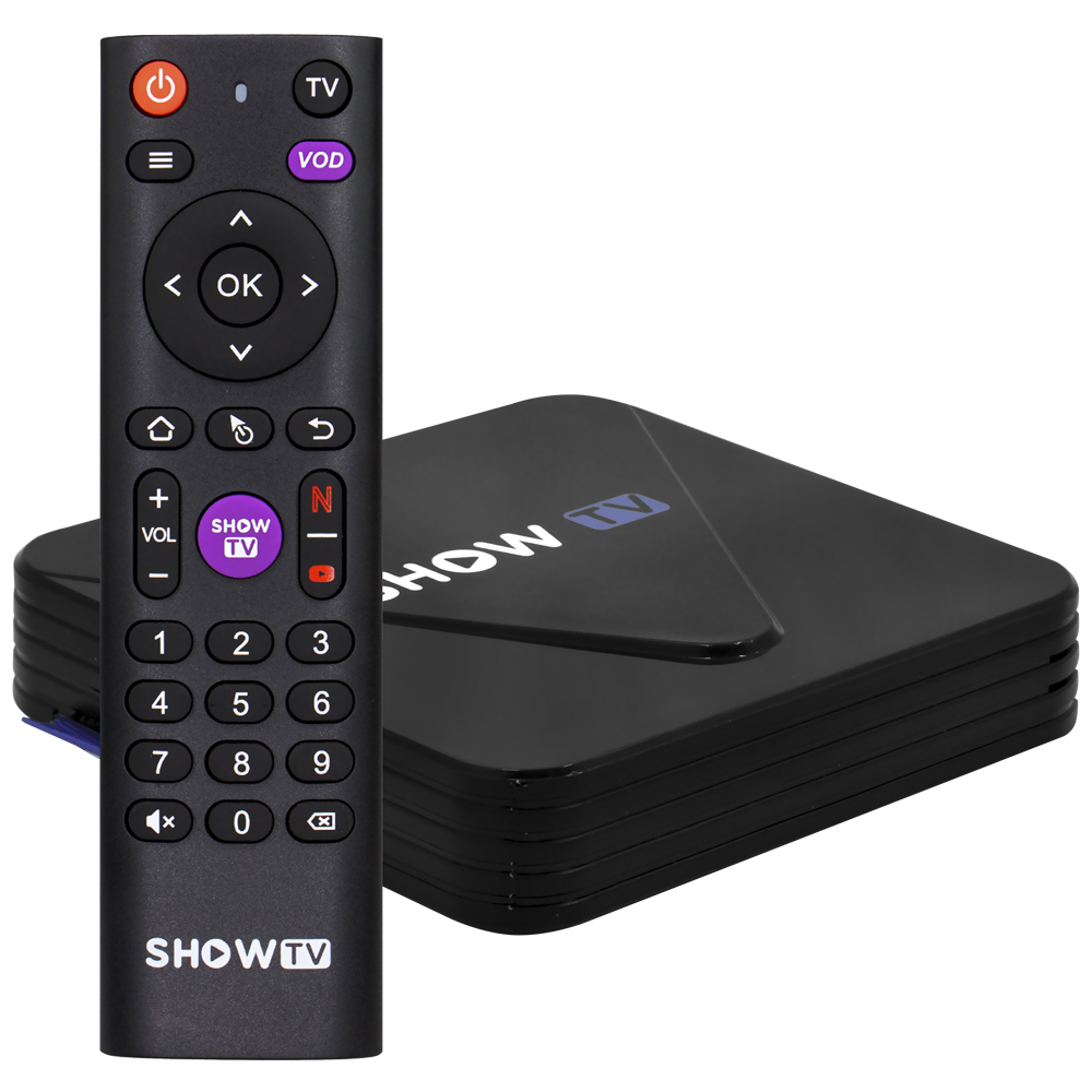 Receptor Iptv Show TV 1GB de RAM / 8GB / 8K - Preto