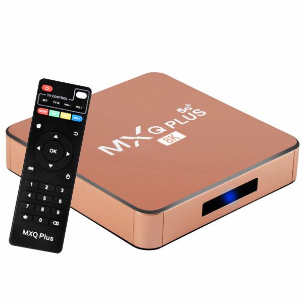 TV Box MXQ Plus 8GB de RAM / 64GB / 5G / 8K - Dourado