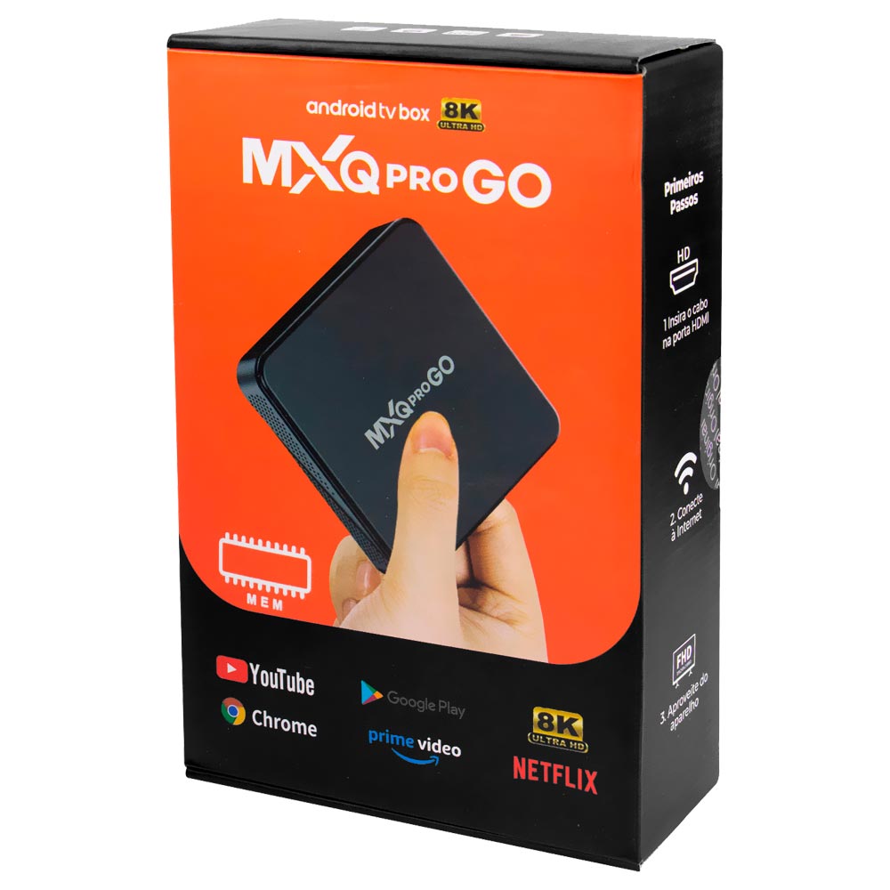 TV Box MXQ Pro Go 128GB de RAM / 512GB / 8K - Preto