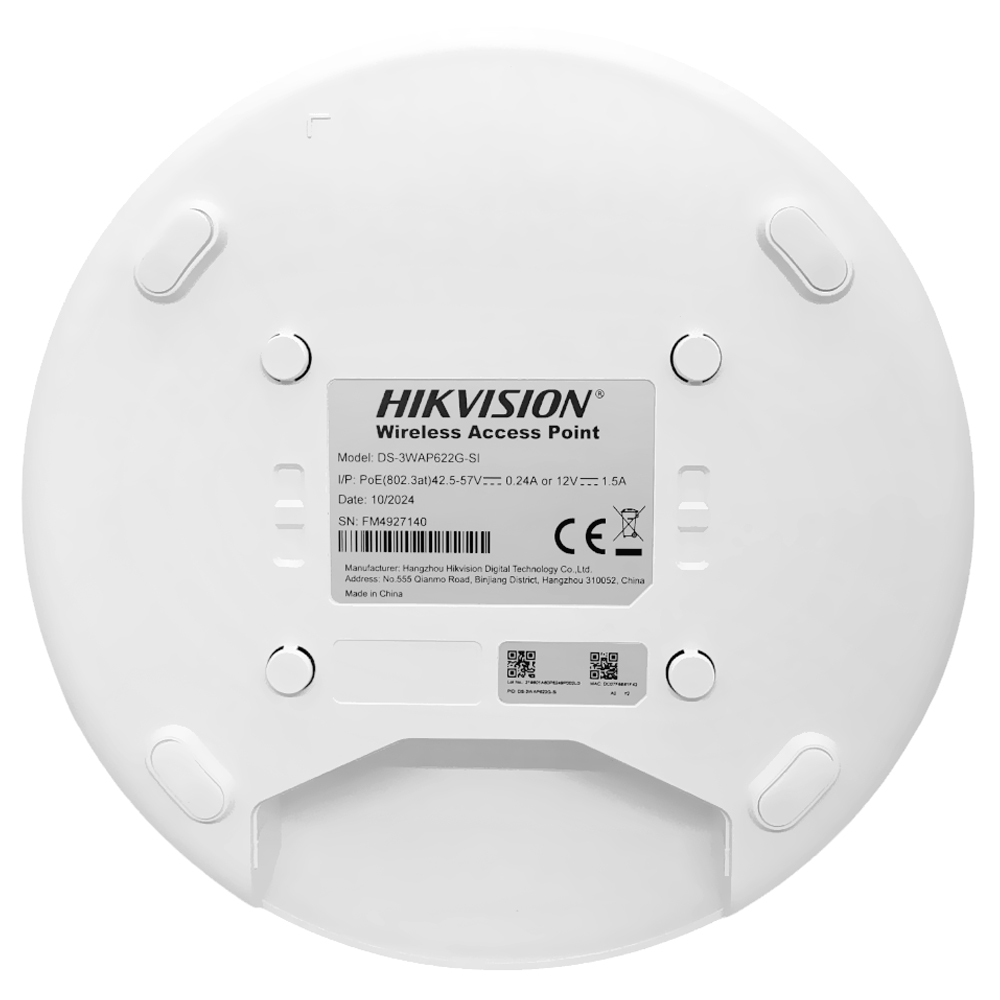 Ponto de Acesso Hikvision DS-3WAP622E-SI Indoor Dual Band / 2.4GHz / 5GHz / 3000Mbps