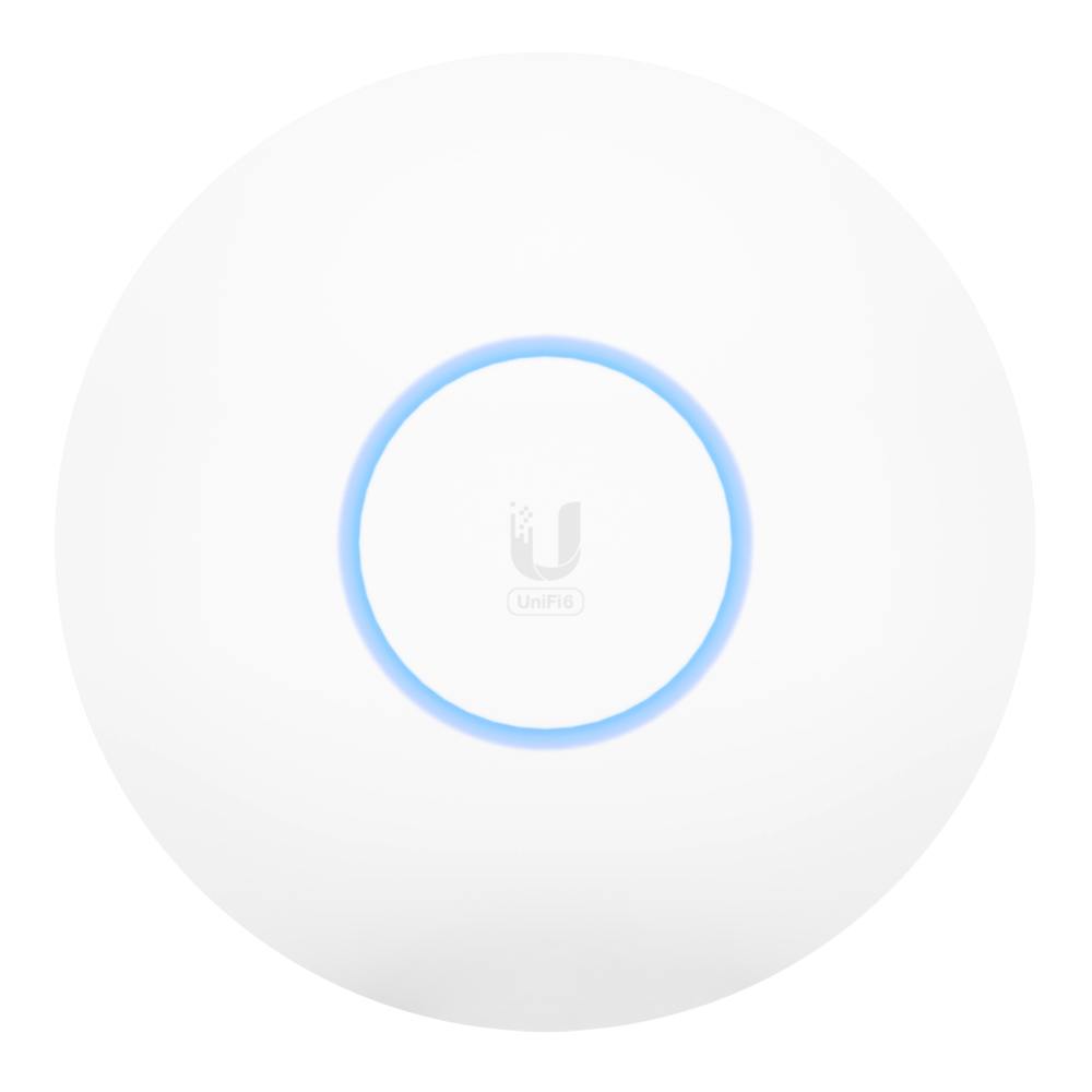 Ponto de Acesso Ubnt U6-Pro AP Dual Band Wi-Fi 6 / 1PoE / 2.4GHz / 5GHz / 1WAN / 5300Mbps - Branco