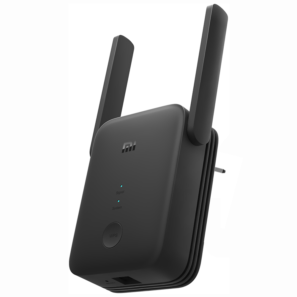 Repetidor de Sinal Xiaomi RA75 Mi Wi-Fi Range / 2.4GHz / 5GHz / 1200Mbps / 2 Antenas - Preto