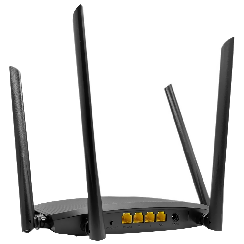 Roteador Hikvision DS-3WR12C Dual Band / 2.4GHz / 5GHz / 4 Antenas - Preto