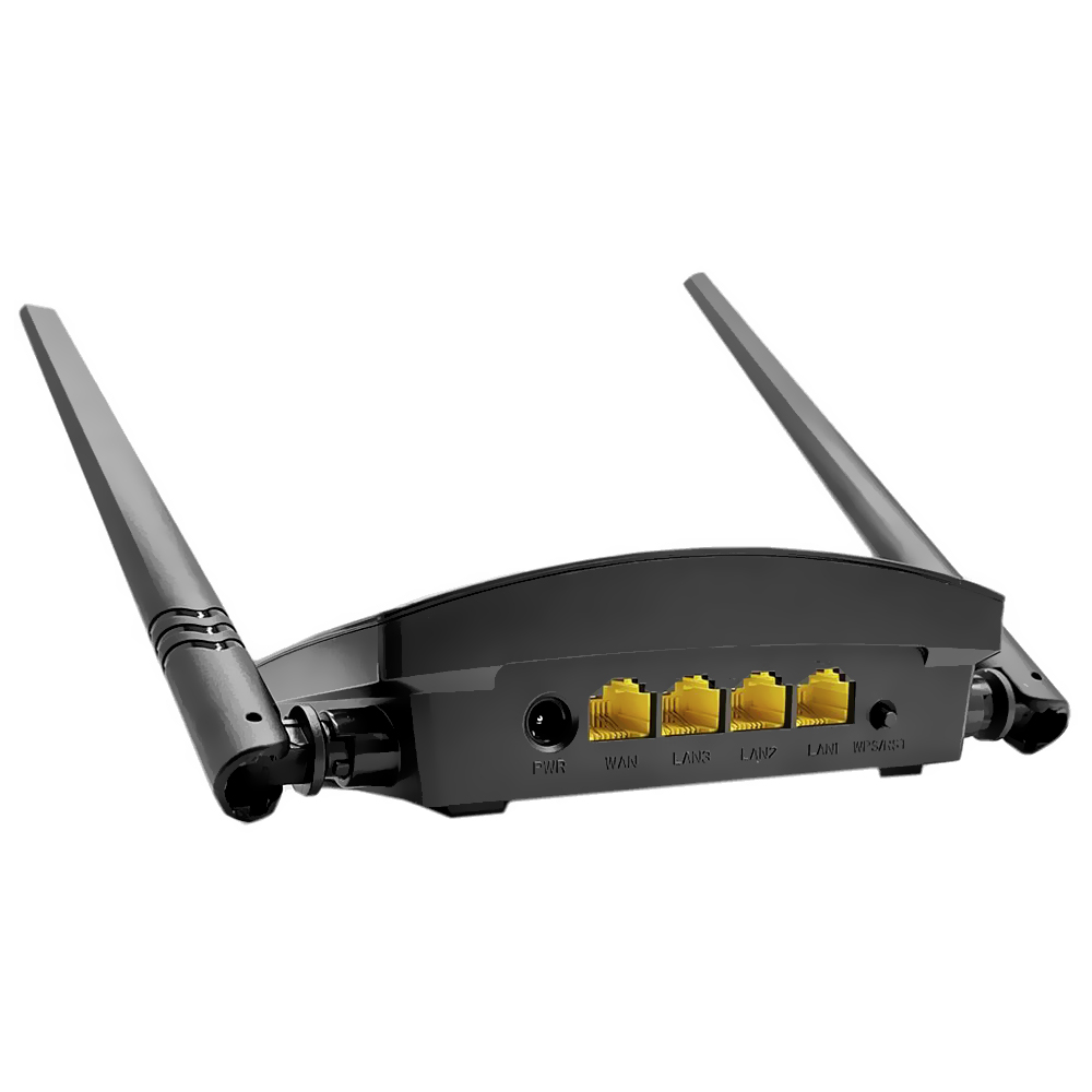 Roteador Hikvision DS-3WR3N Banda Única / 2.4GHz / 2 Antenas - Preto