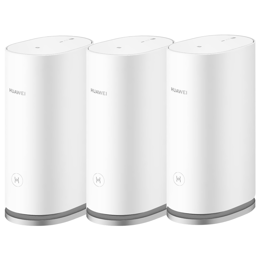 Roteador Huawei WS8100 Mesh 3 AX3000 Dual Band / 2.4GHz / 5GHz / Wi-Fi 6 - Branco (Kit com 3)