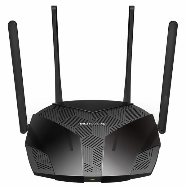 Roteador Mercusys MR70X AX1800 Dual Band / 2.4GHz / 5GHz / Wi-Fi 6 / 4 Antenas - Preto