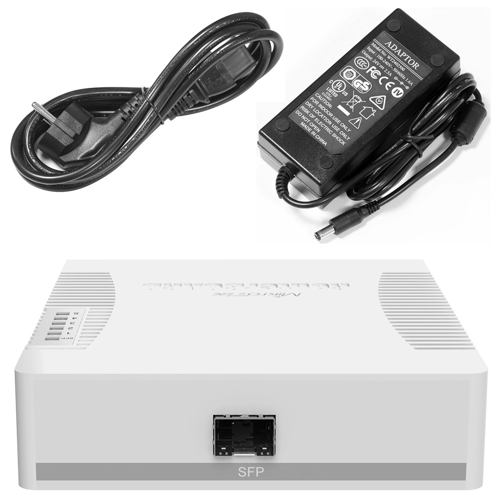 Roteador Mikrotik RB260GSP Gigabit / 1 SFP / Poe - CSS106-1G-4P-1S
